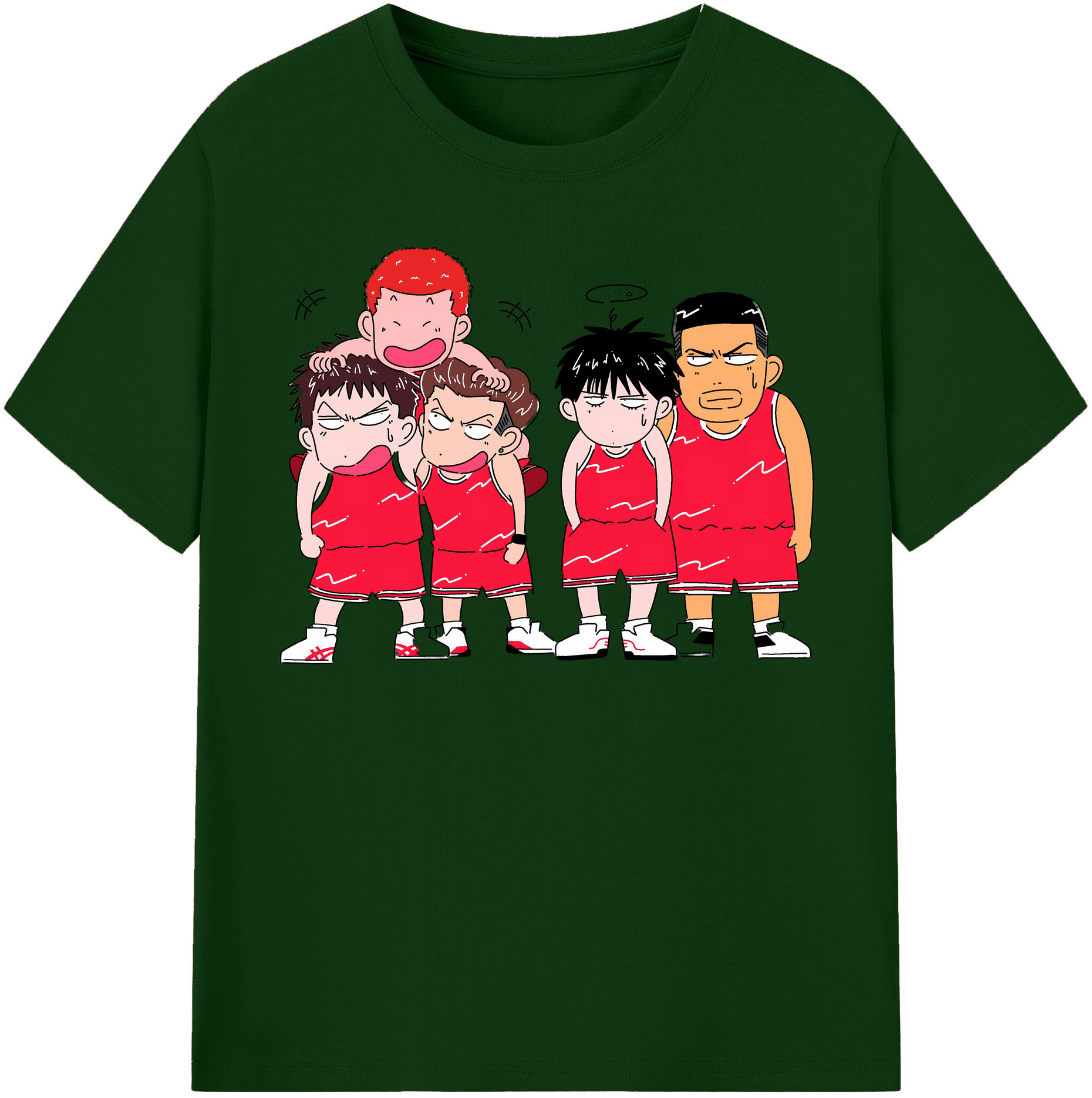 SLAM DUNK／スラムダンク 綿100％半袖Tシャツ（フロントプリント）